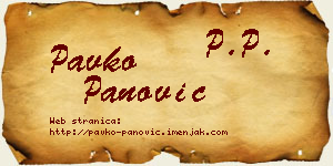 Pavko Panović vizit kartica